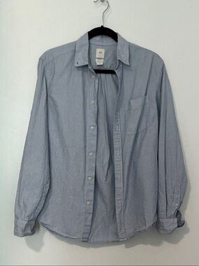 H&M Light Blue Striped Button-Down Shirt